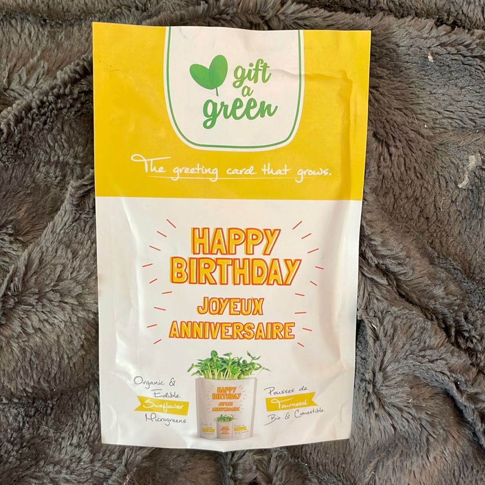 Birthday card seed packet